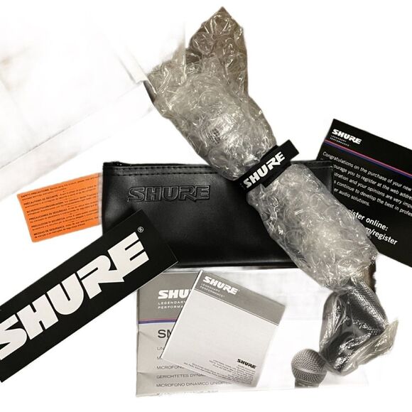 Shure SM58 Cardioid Dynamic Legendary Vocal Microphone w/Bag & Clip (Brand New) - Picture 8 of 16
